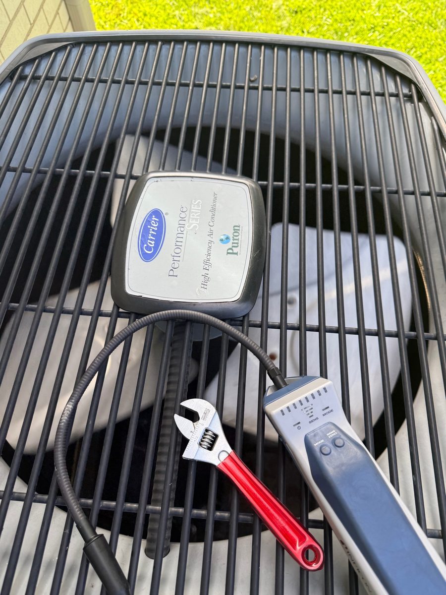 Carrier condenser refrigerant leak detection by R&R Environmental Mechanical