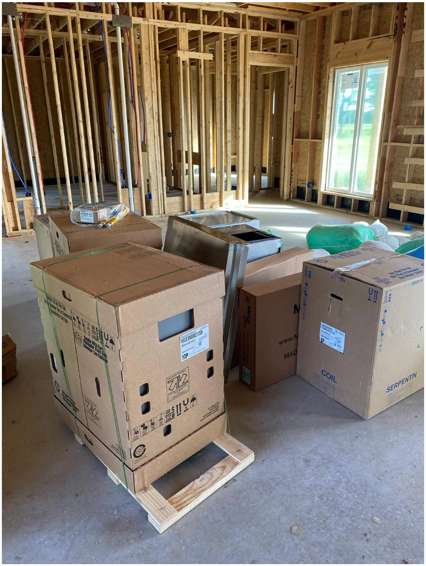 Residential equipment staging by R&R Environmental Mechanical